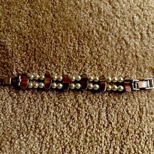 Brighton pearl and silver bracelet